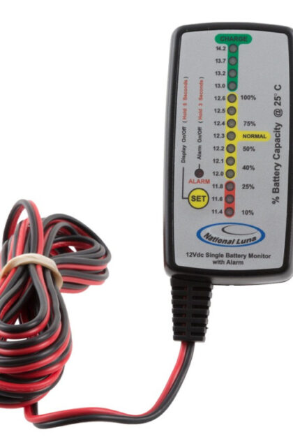 NATIONAL LUNA Dual 12V Battery Monitor with Alarm (BMS-10201)
